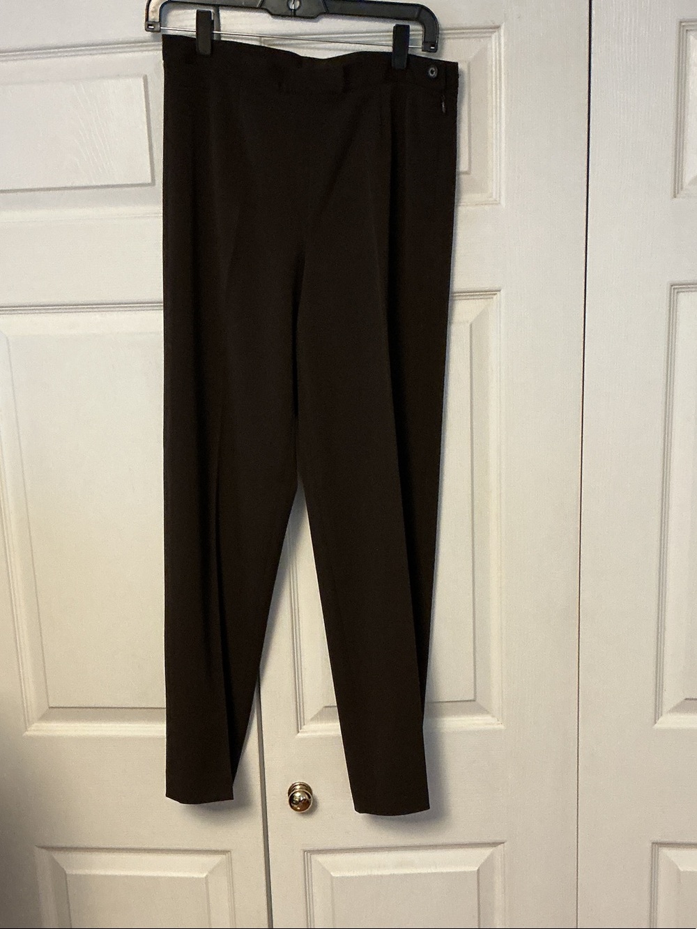Rafaella Slim Straight Dress Pants - Brown